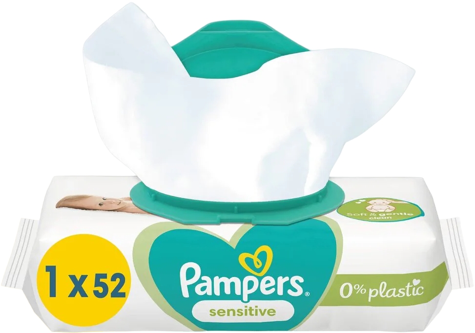 Влажные салфетки Pampers Sensitive Baby Wipes 52 шт (8006540523056 ...