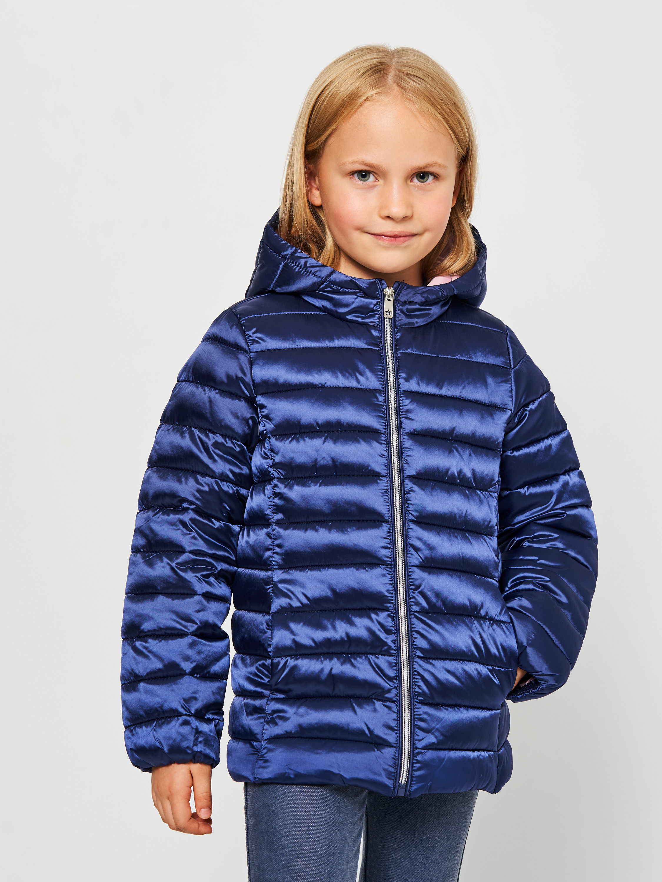 Акция на Дитяча демісезонна куртка для дівчинки Minoti 8Gcoat 11 34971JNR 98-104 см Темно-синя от Rozetka