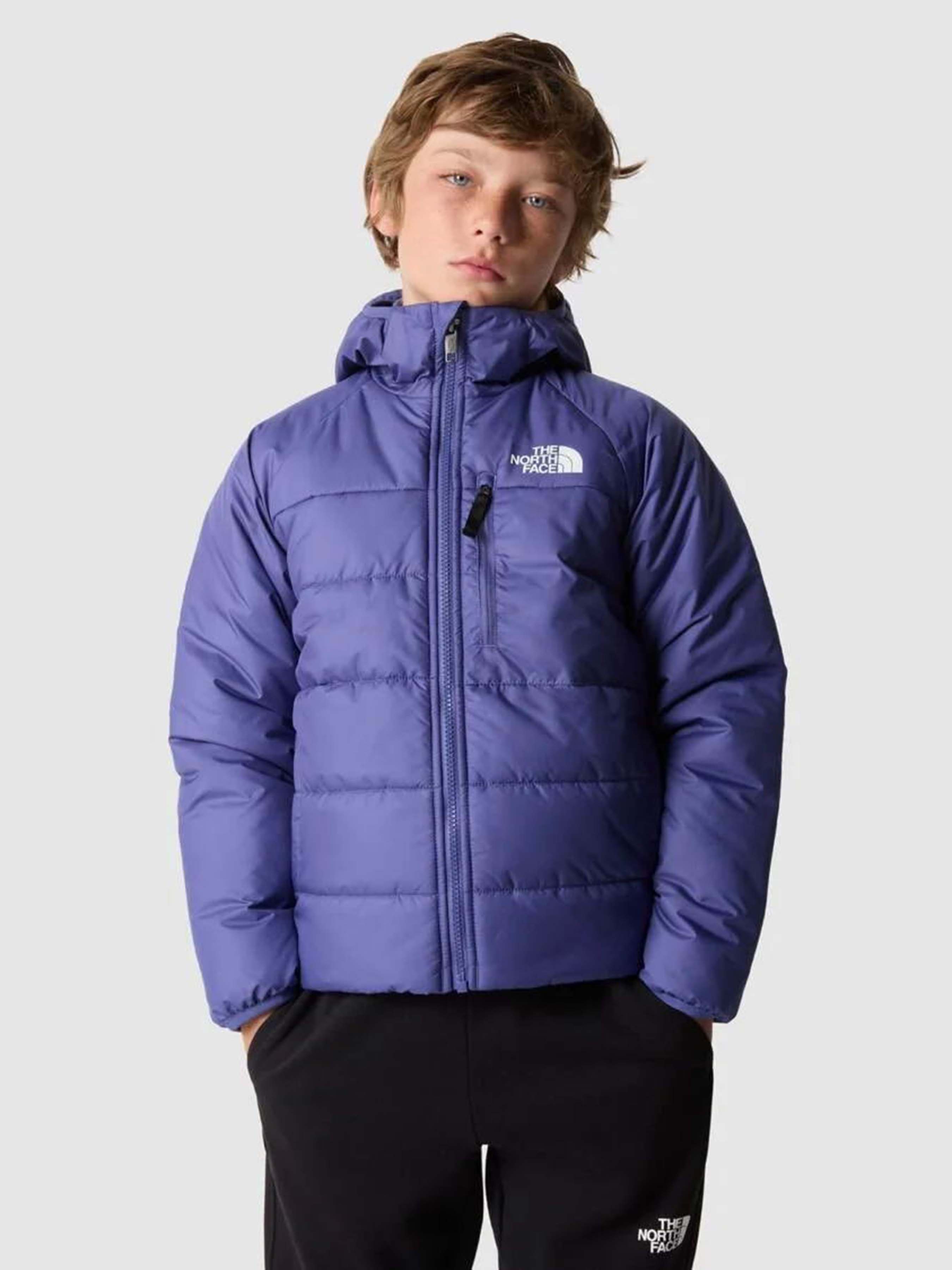 Акція на Підліткова зимова двостороння куртка для хлопчика The North Face NF0A82DAOSX1 170-175 см Синя від Rozetka