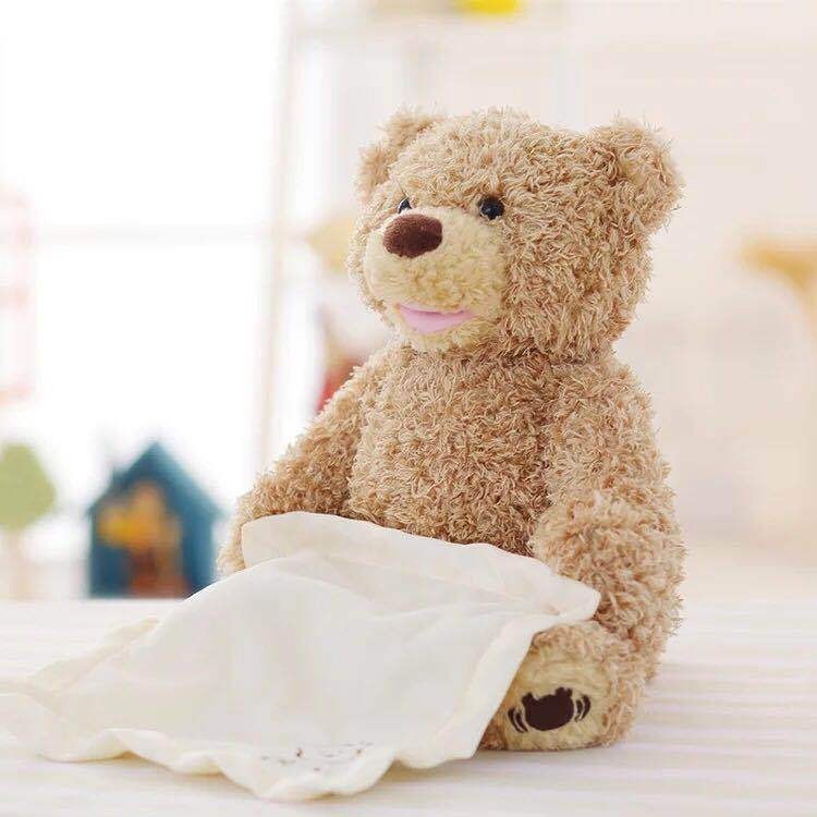 Мягкая детская игрушка, интерактивный плюшевый Мишка Пикабу Peekaboo ...