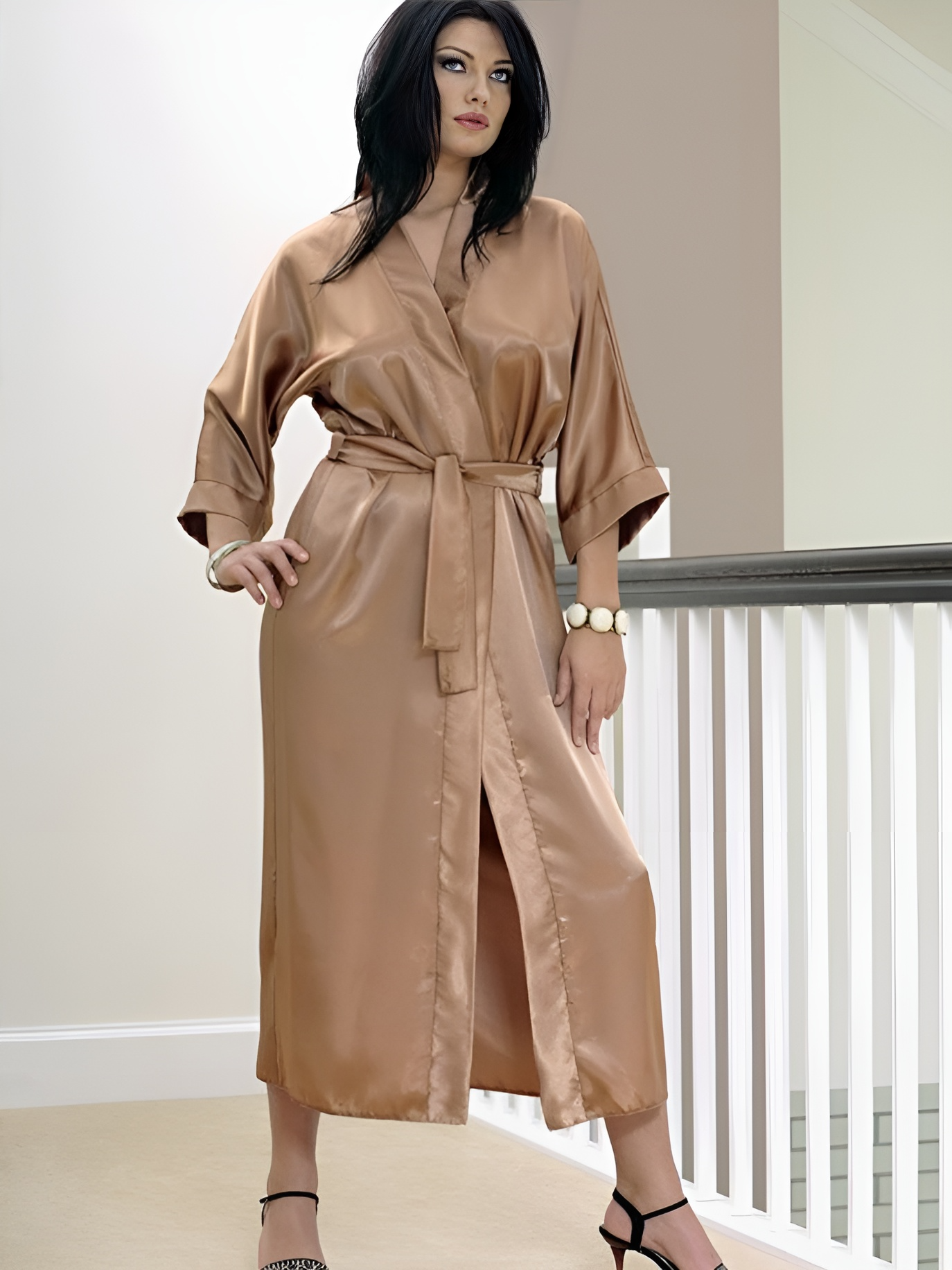 Акція на Халат жіночий DKaren Housecoat 130 2XL Light Brown від Rozetka