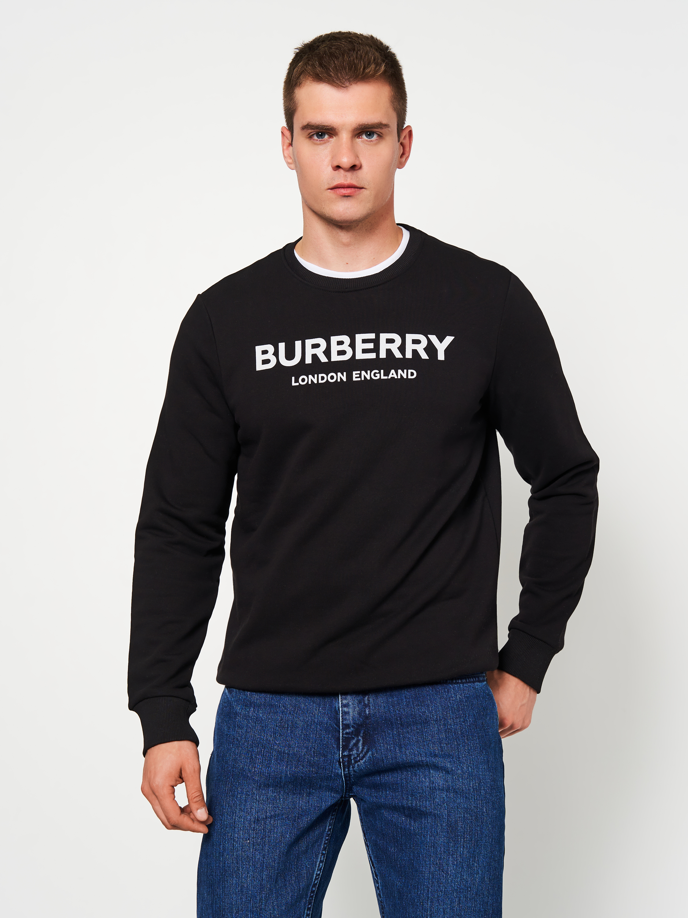 Акція на Світшот Burberry 11228. 1 2XL (52) Чорний від Rozetka