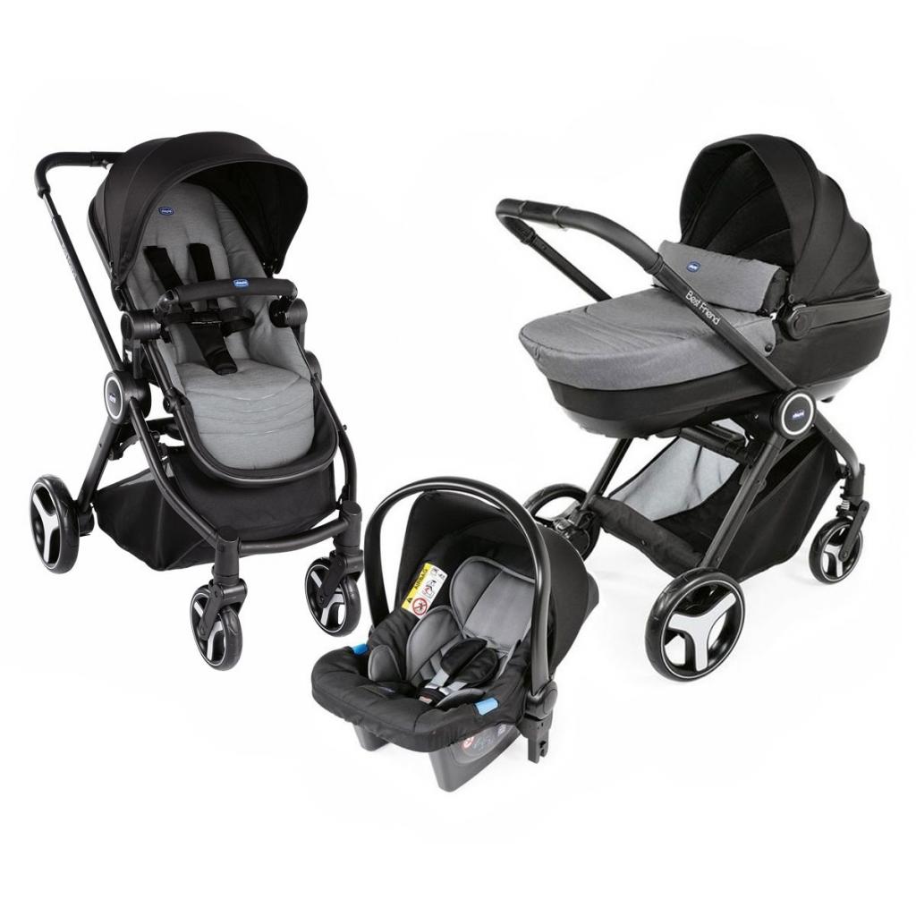 

Коляска Chicco 3 в 1 Trio Best Friend+ Comfort Серая (79420.85)