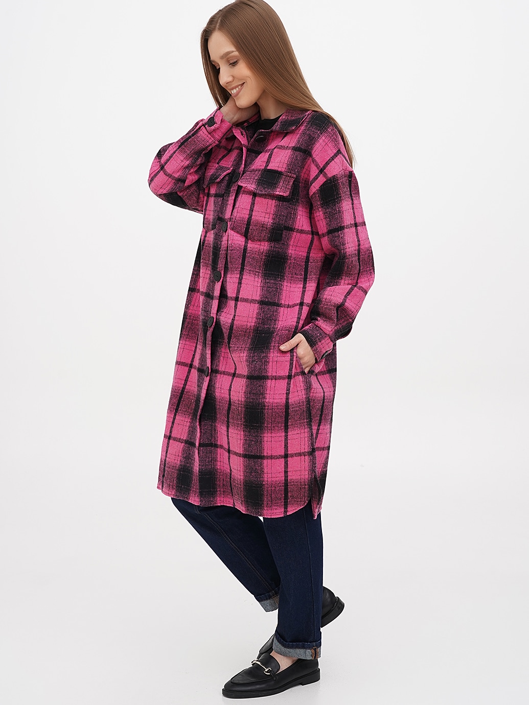Акція на Куртка демісезонна довга жіноча EQUILIBRI MH Shirt Long L Рожева від Rozetka