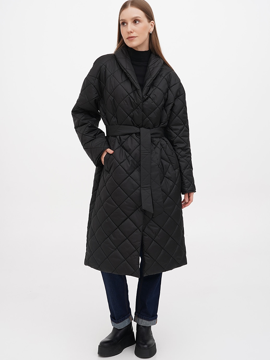 Акція на Куртка демісезонна довга жіноча EQUILIBRI DVS Coat MN M Black від Rozetka