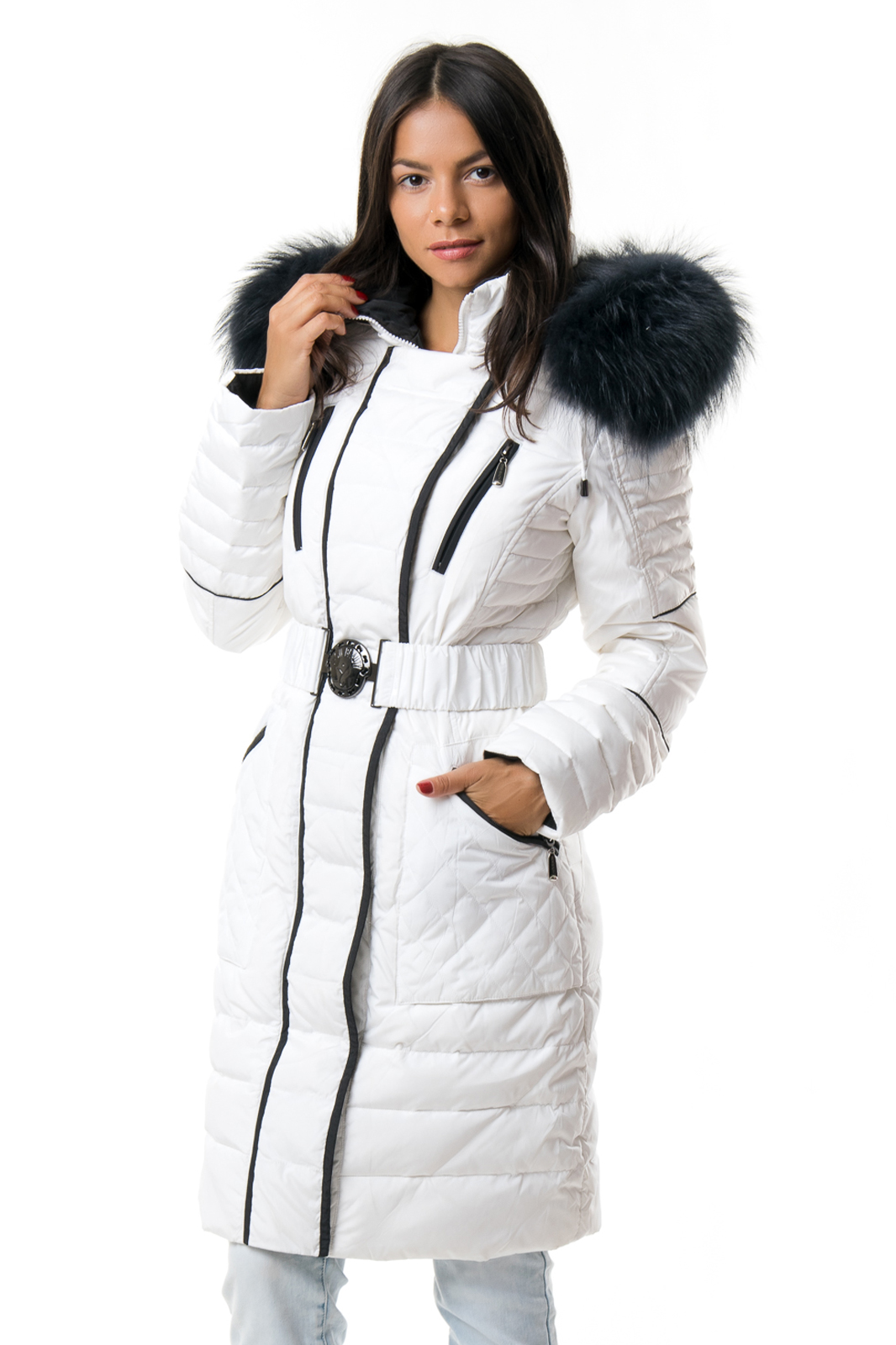 

Пуховик Snow Beauty 1219-1016  Белый, Пуховик Snow Beauty 1219-1016 L Белый