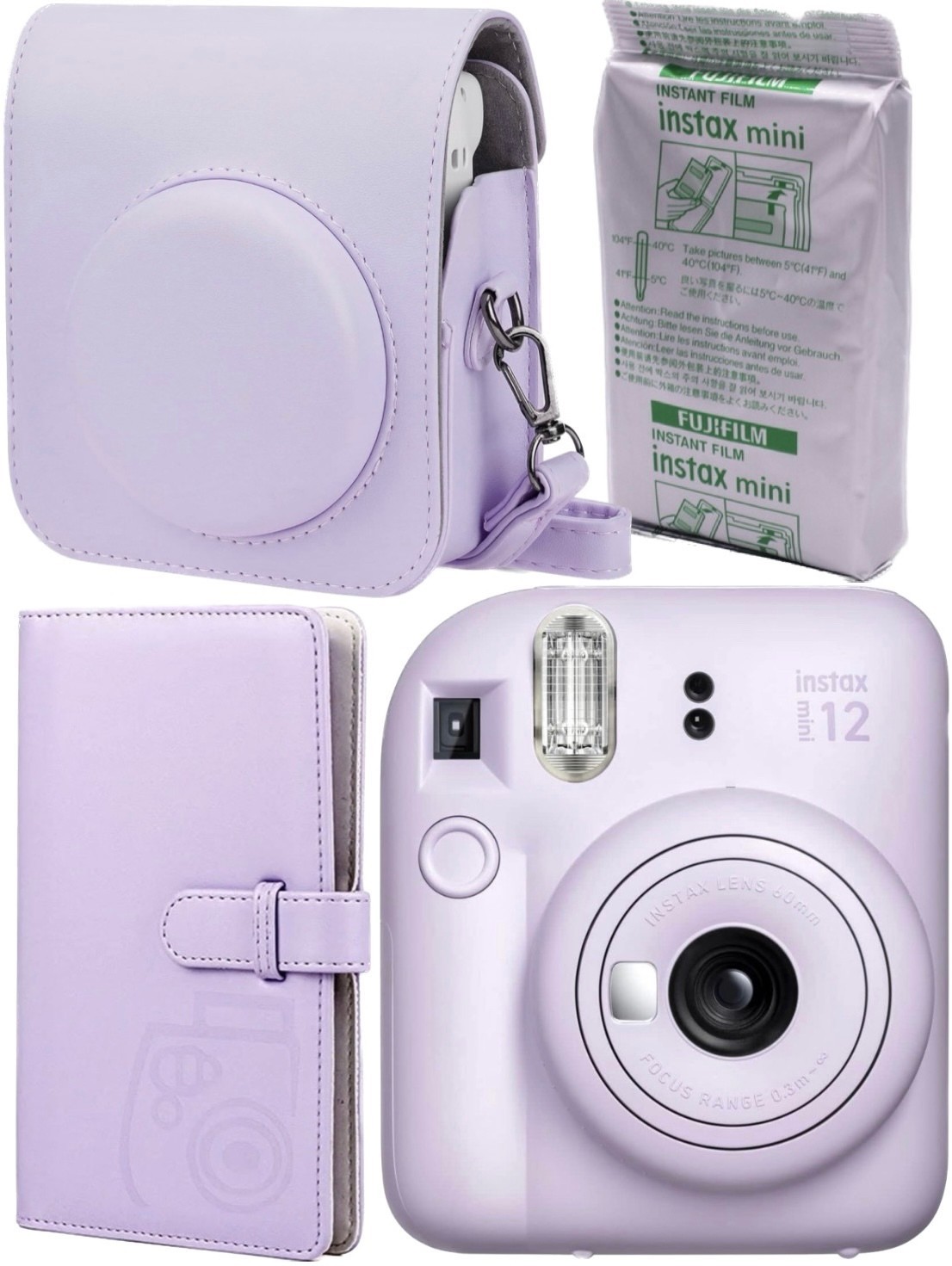 Набір Fujifilm INSTAX Mini 12 Lilal Purple Фотокамера миттєвого друку ...
