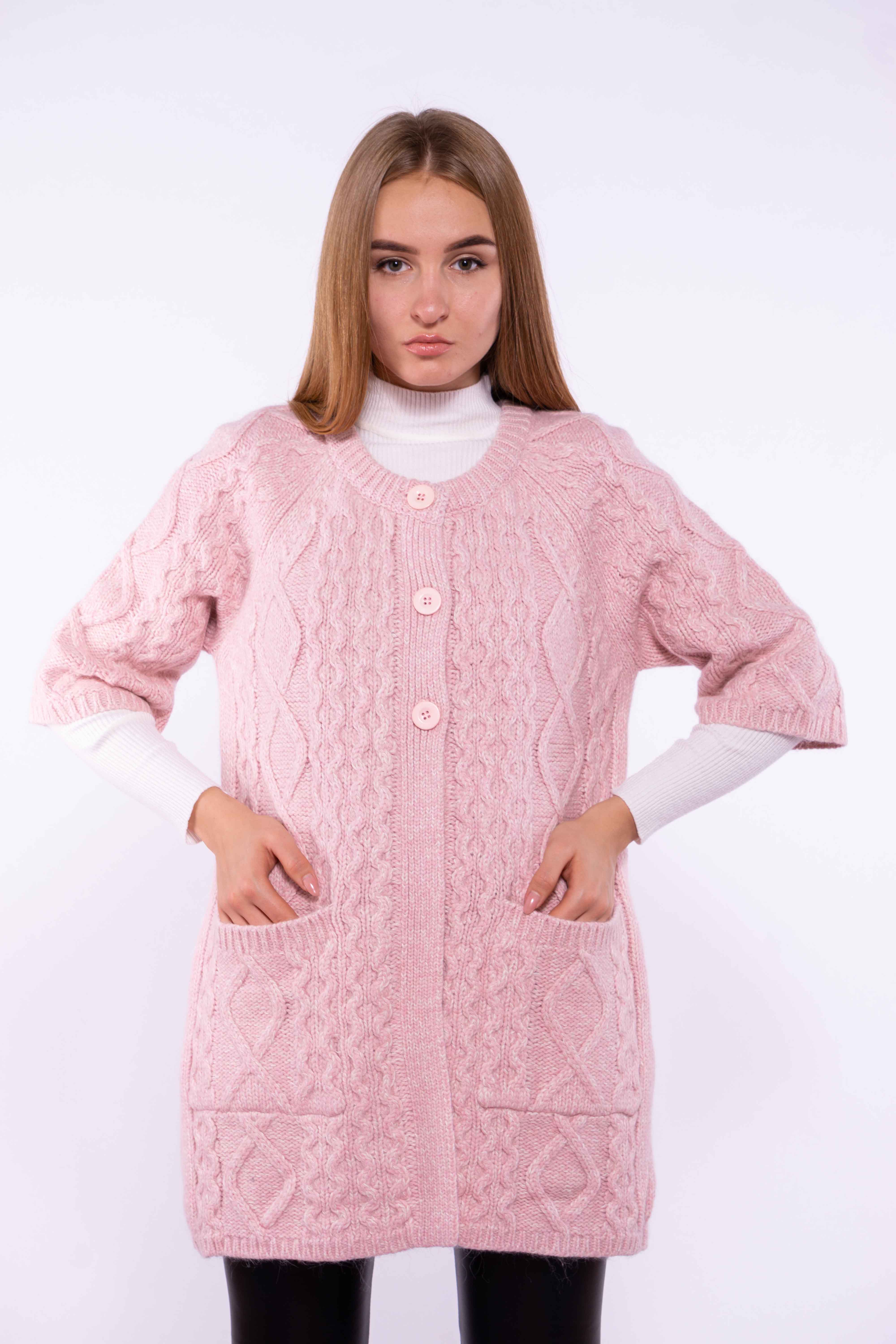 

Вязаный кардиган Time of Style 184P167 M/L Розовый