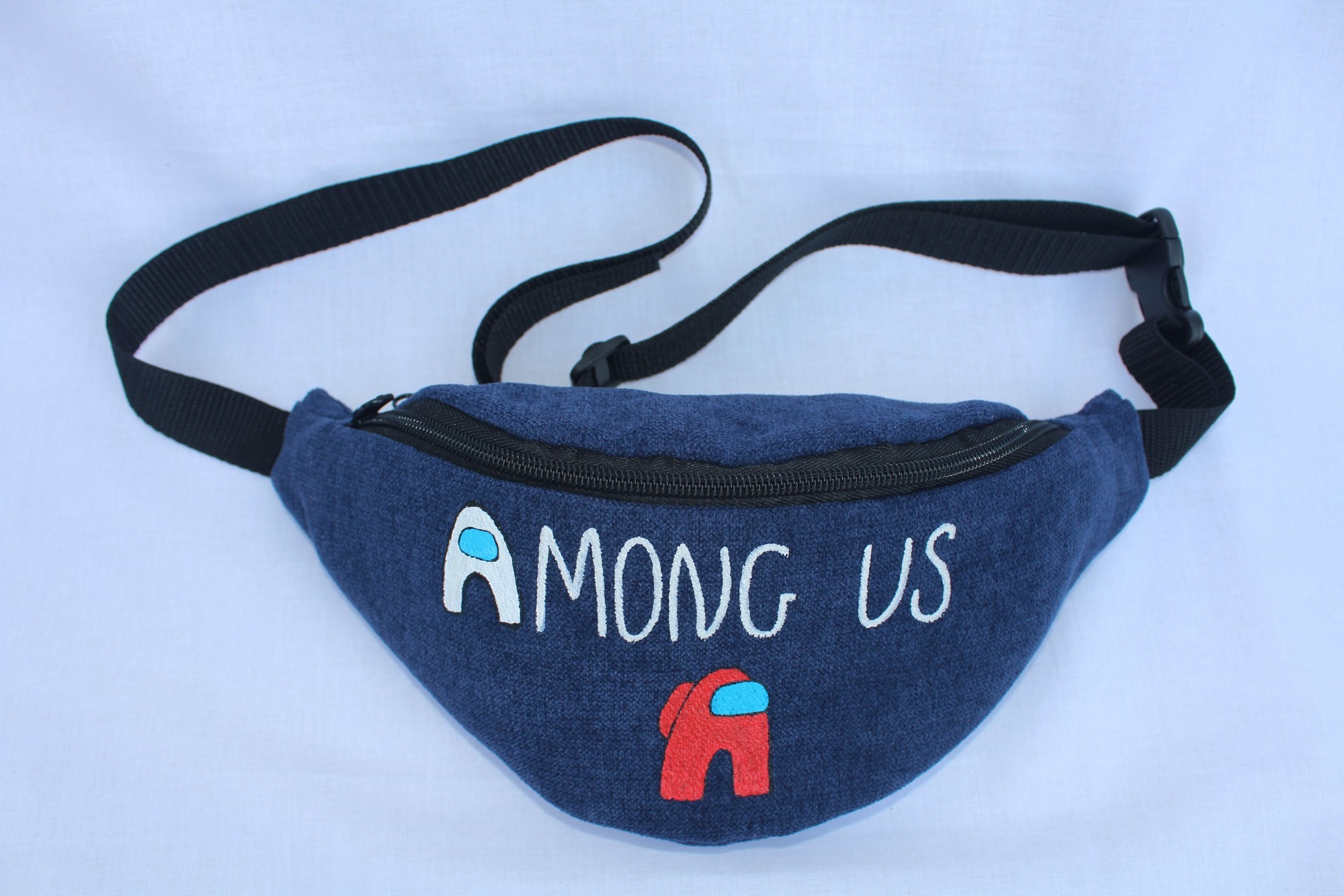 

Сумка на пояс Cute Cat Among Us Синий