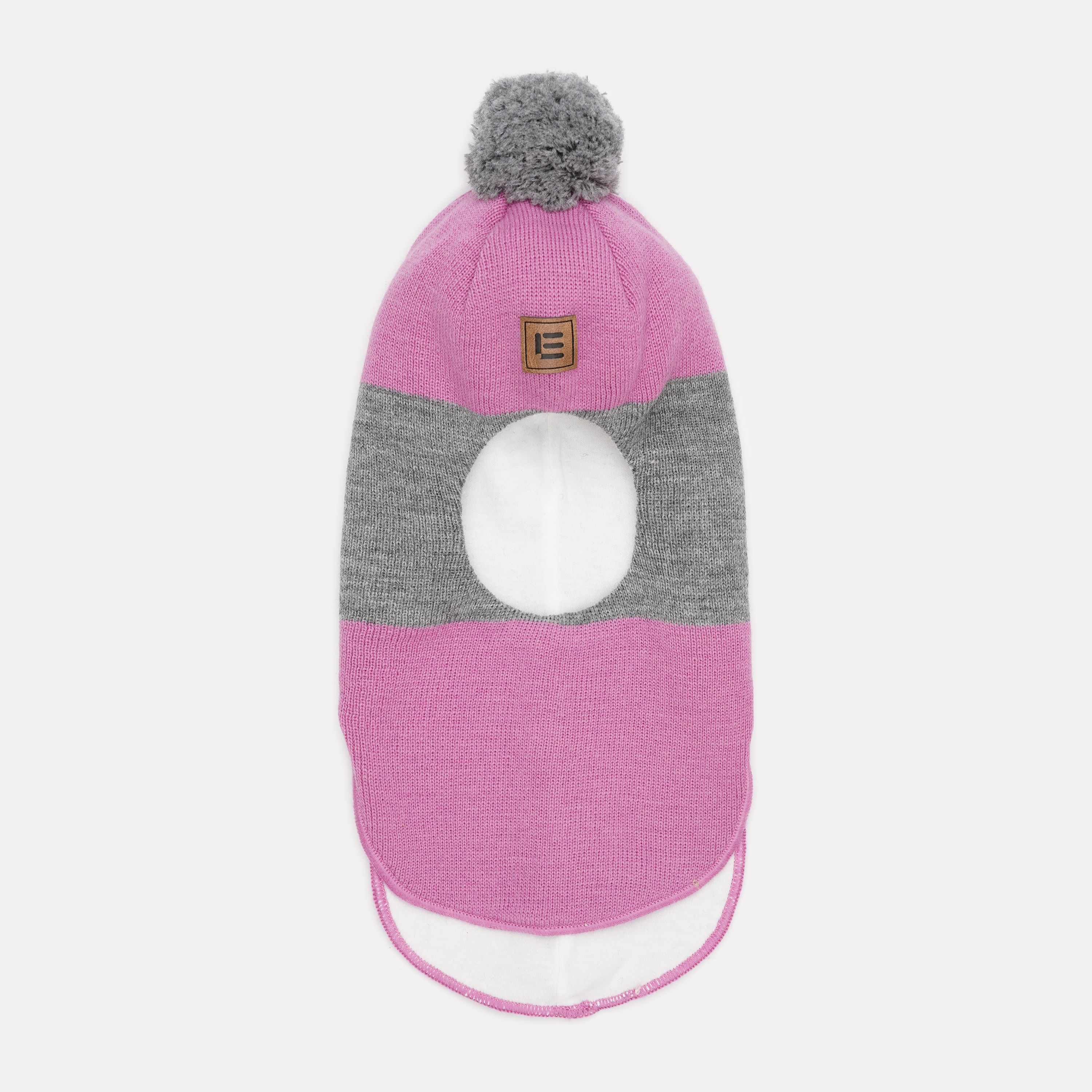 Акція на Дитяча зимова шапка-шолом в'язана з помпоном для дівчинки Lenne Mirvo 23581-182 52 см від Rozetka