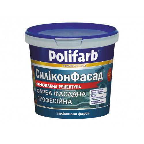 

Силиконовая краска для фасадов зданий Polifarb Силиконфасад матовая белая
