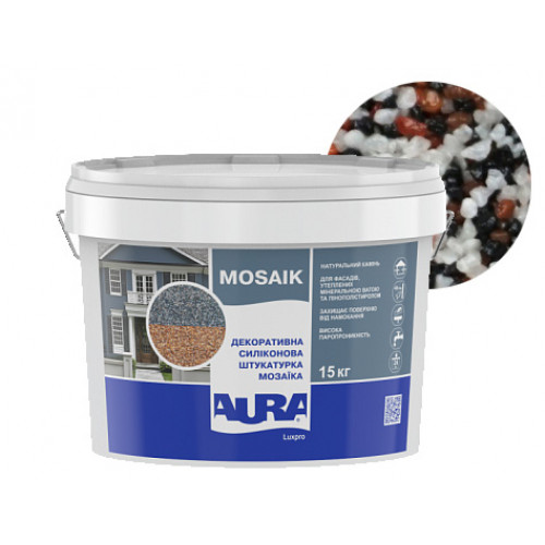 

Штукатурка декоративная силиконовая Aura Luxpro Mosaik мозаичная M15 B242