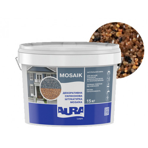 

Штукатурка декоративная силиконовая Aura Luxpro Mosaik мозаичная M10 S147