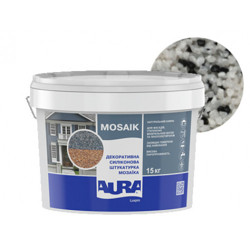 

Штукатурка декоративная силиконовая Aura Luxpro Mosaik мозаичная M15 B220