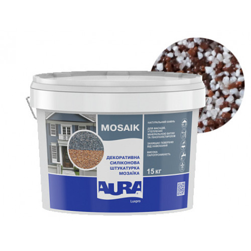 

Штукатурка декоративная силиконовая Aura Luxpro Mosaik мозаичная M15 B228