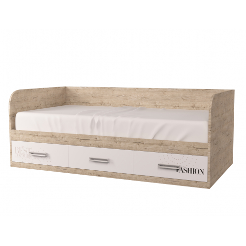 

Кровать подростковая Vogue Шервуд Ваниль с 3 ящиками 90х190 рисунок