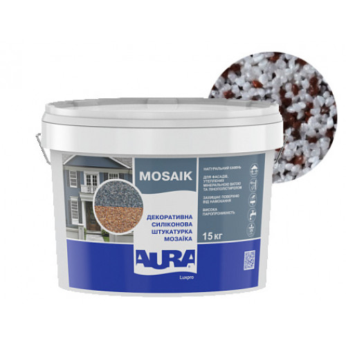 

Штукатурка декоративная силиконовая Aura Luxpro Mosaik мозаичная M15 B222