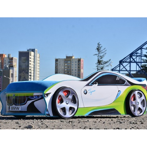 

Кровать машина BMW space белая 80х180 без подъемного механизма