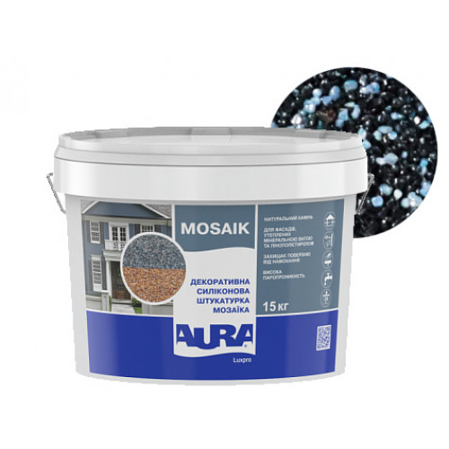 

Штукатурка декоративная силиконовая Aura Luxpro Mosaik мозаичная M10 S154