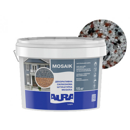 

Штукатурка декоративная силиконовая Aura Luxpro Mosaik мозаичная M10 S135