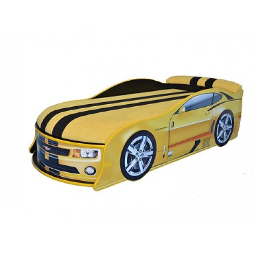 

Кровать машина Camaro желтая 80х180 ДСП