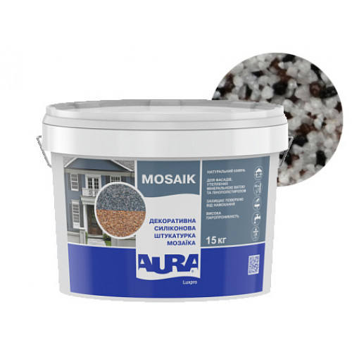

Штукатурка декоративная силиконовая Aura Luxpro Mosaik мозаичная M15 B230