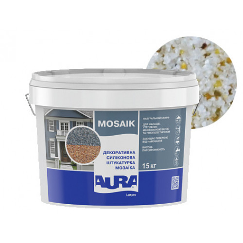

Штукатурка декоративная силиконовая Aura Luxpro Mosaik мозаичная M10 S124
