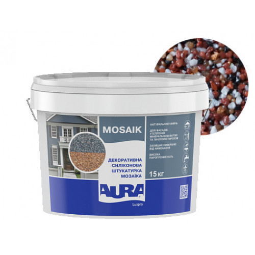 

Штукатурка декоративная силиконовая Aura Luxpro Mosaik мозаичная M15 B233