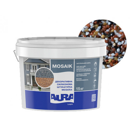 

Штукатурка декоративная силиконовая Aura Luxpro Mosaik мозаичная M15 B239