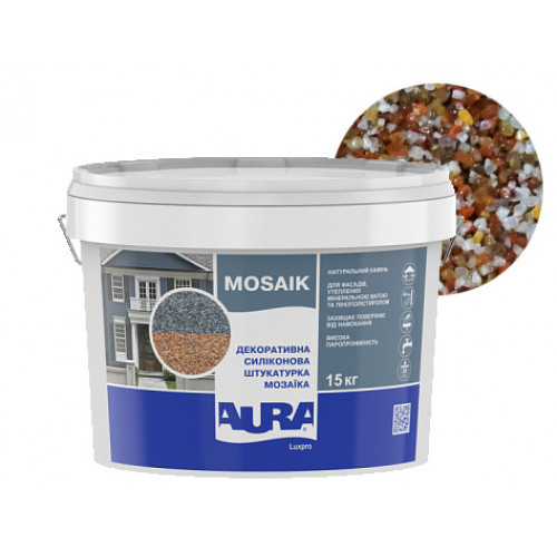 

Штукатурка декоративная силиконовая Aura Luxpro Mosaik мозаичная M10 S132