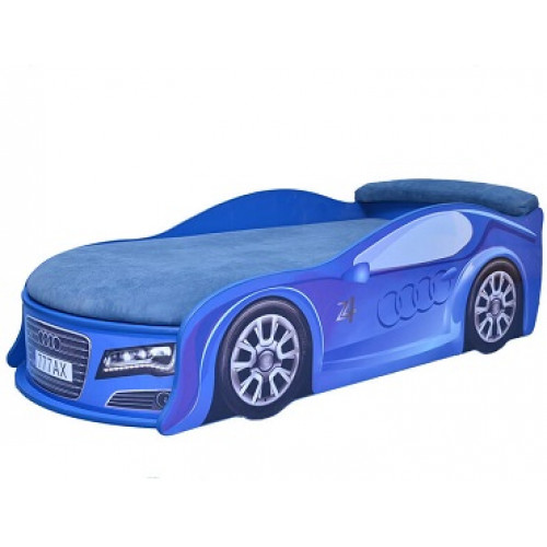 

Кровать машина Audi синяя 80х180 ДСП