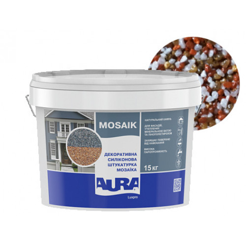 

Штукатурка декоративная силиконовая Aura Luxpro Mosaik мозаичная M15 B234