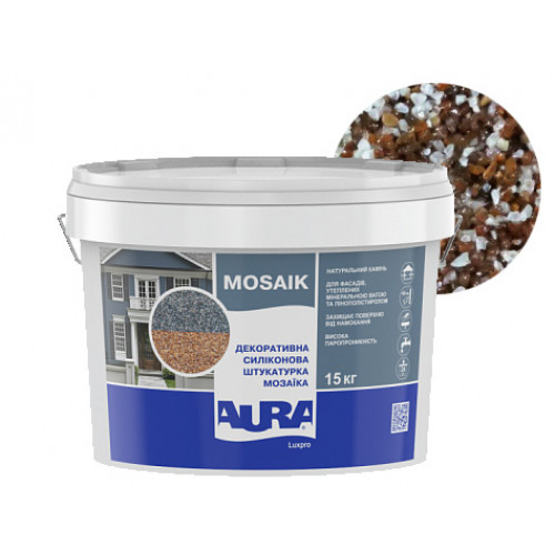 

Штукатурка декоративная силиконовая Aura Luxpro Mosaik мозаичная M10 S136