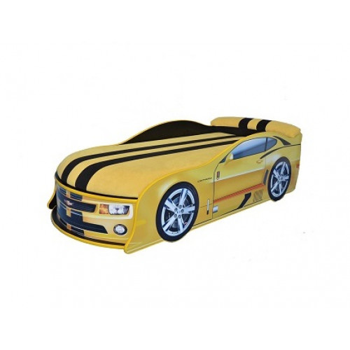 

Кровать машина Camaro желтая 70х150 ДСП с подъемным механизмом
