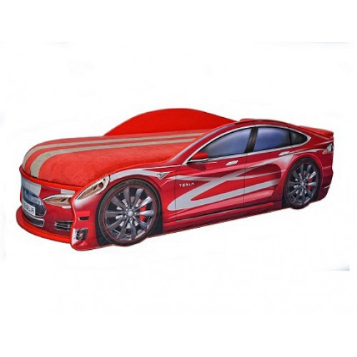 

Кровать машина Tesla красная 80х180 ДСП без подъемного механизма