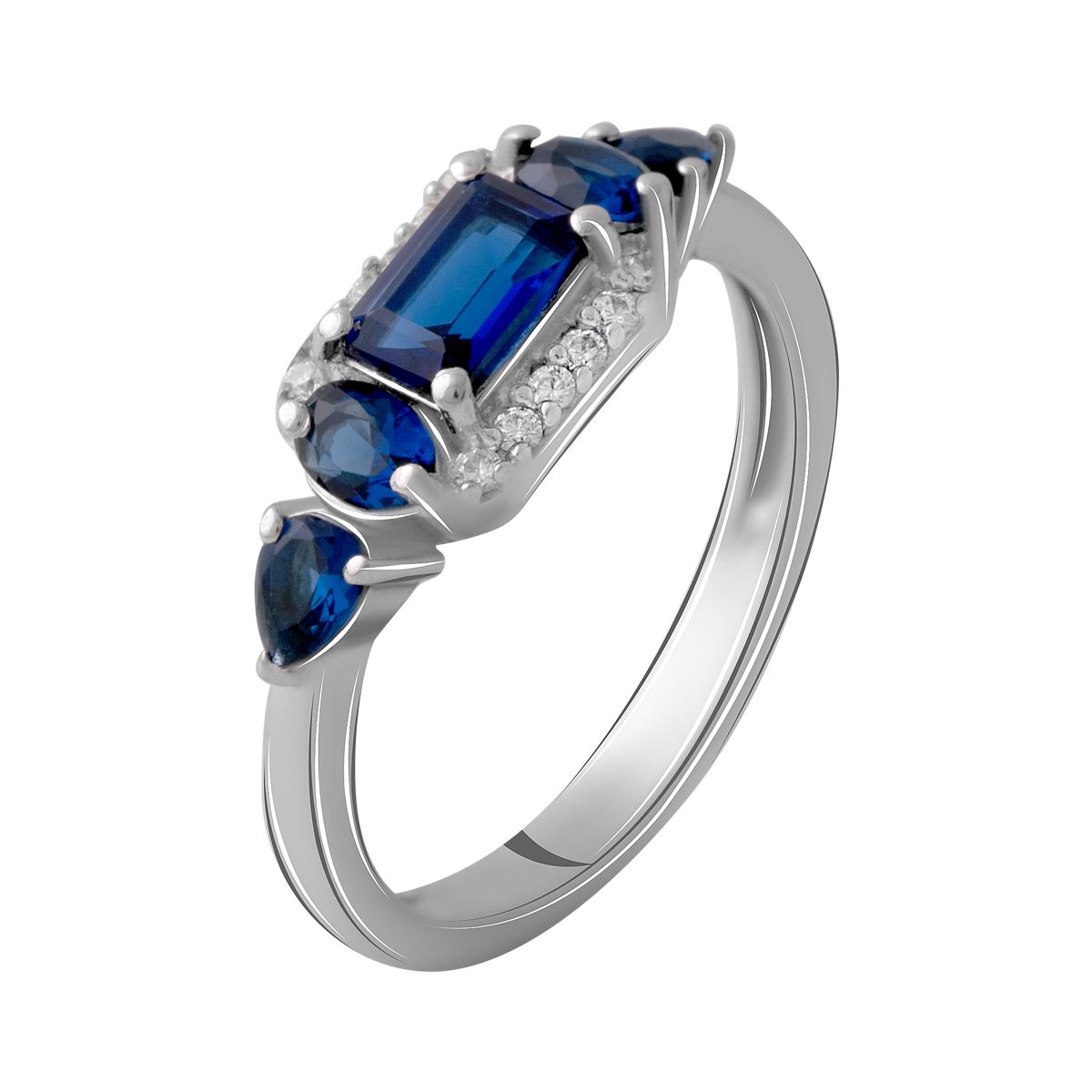 

Серебряное кольцо SilverLine с сапфиром nano 1.13ct 17 размер