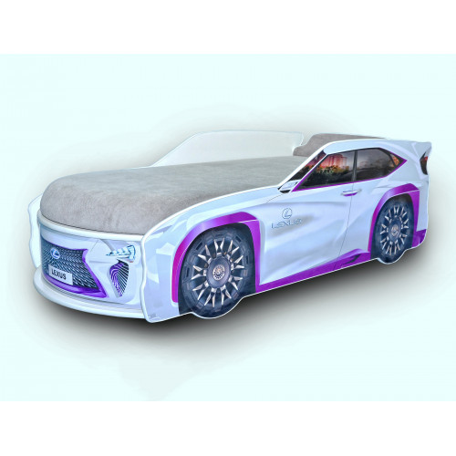 

Кровать машина Джип Lexus белый 80х180 ДСП с подъемным механизмом