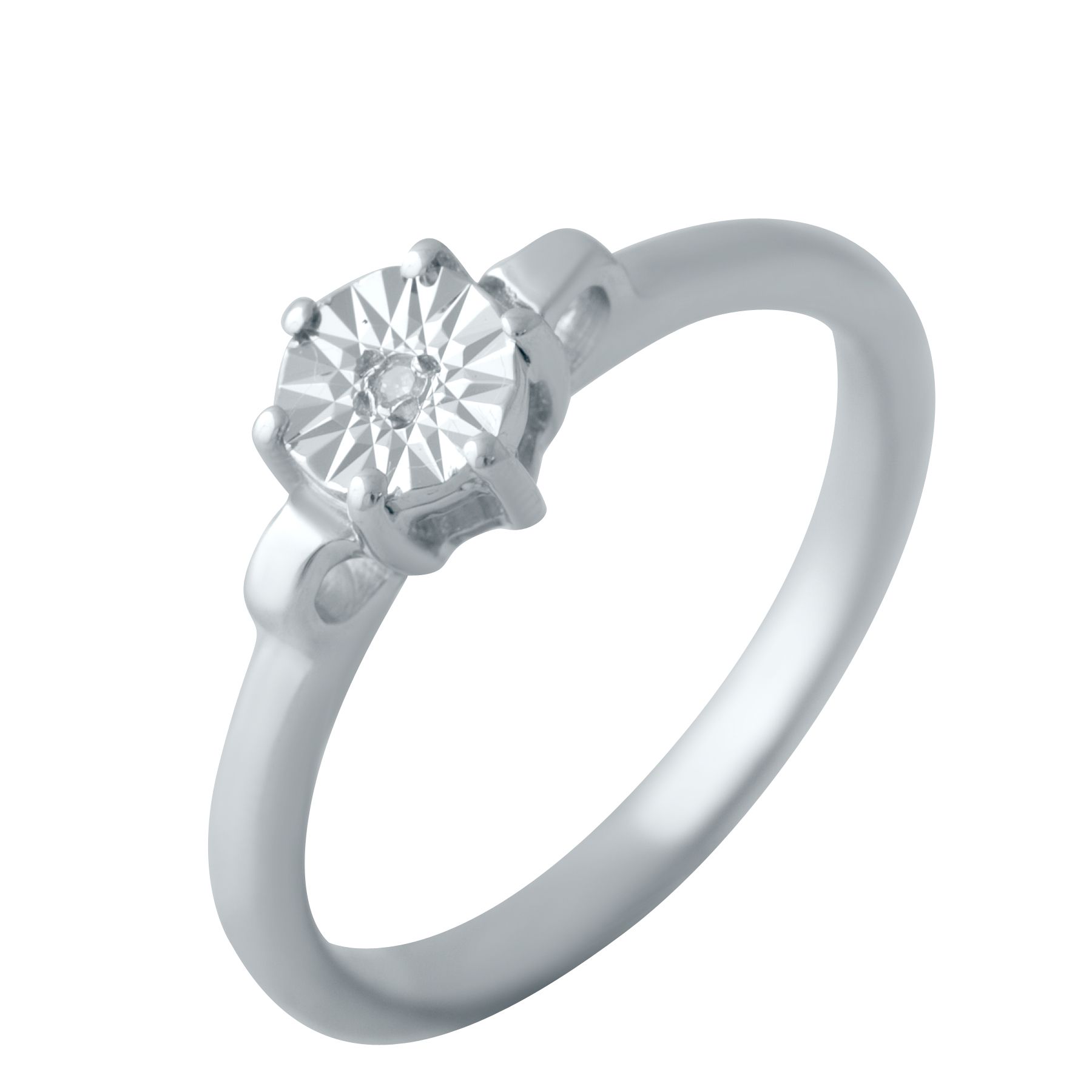 

Серебряное кольцо SilverLine с натуральными бриллиантом 0.009ct 17 размер