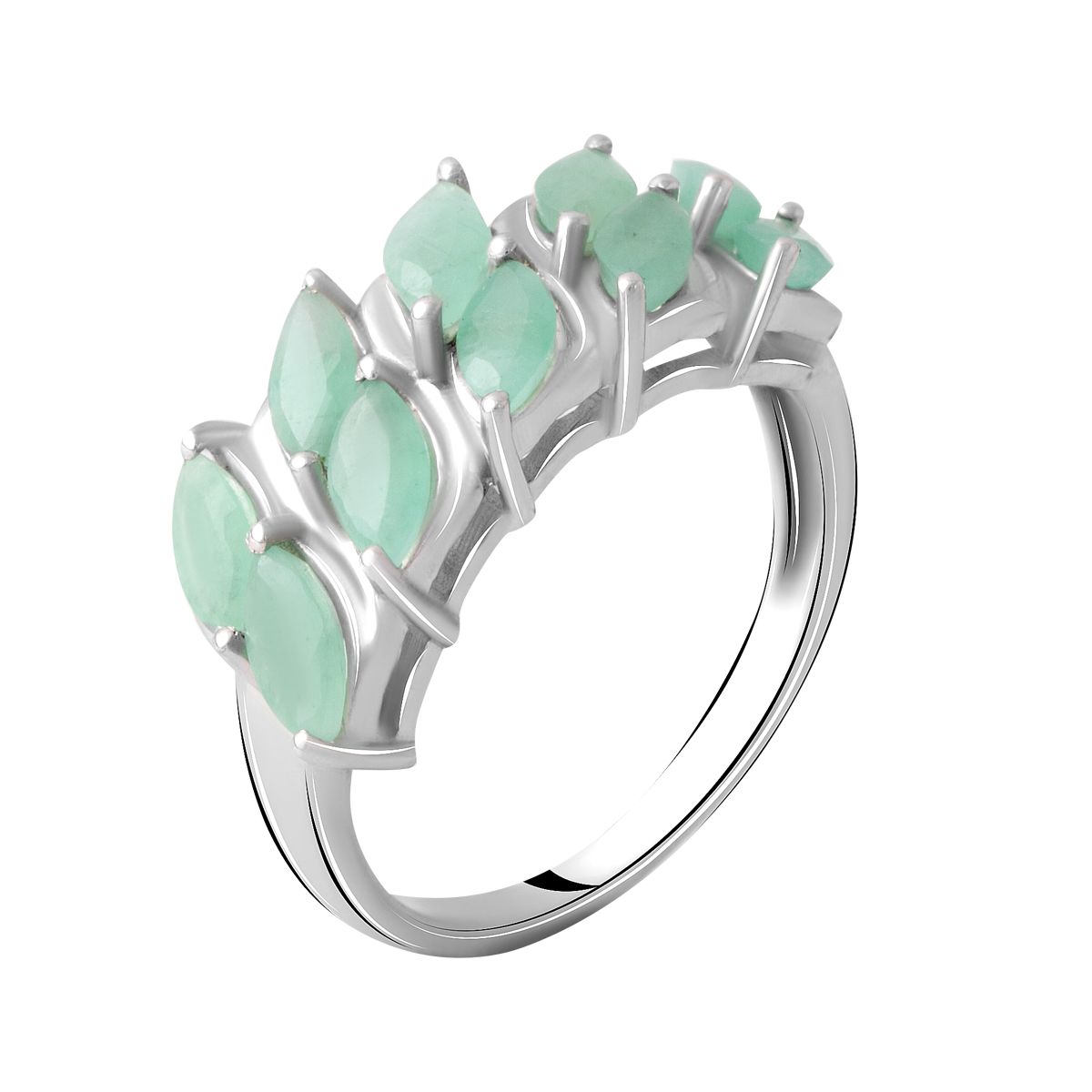 

Серебряное кольцо SilverLine с натуральным изумрудом 2.038ct 17.5 размер