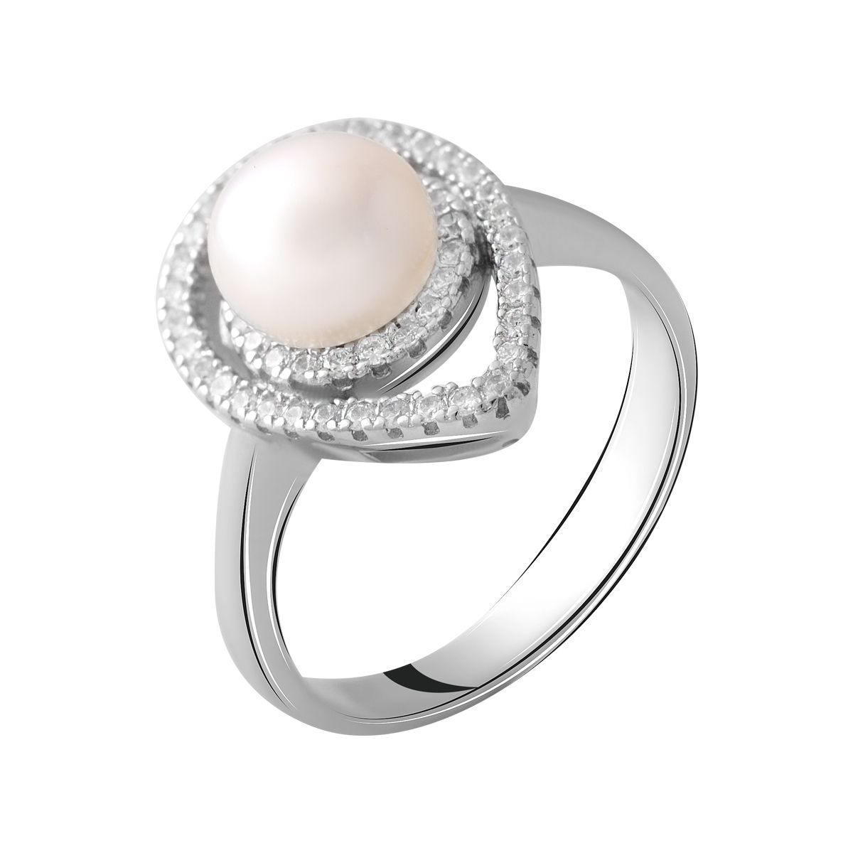 

Серебряное кольцо SilverLine с натуральным жемчугом 18 размер