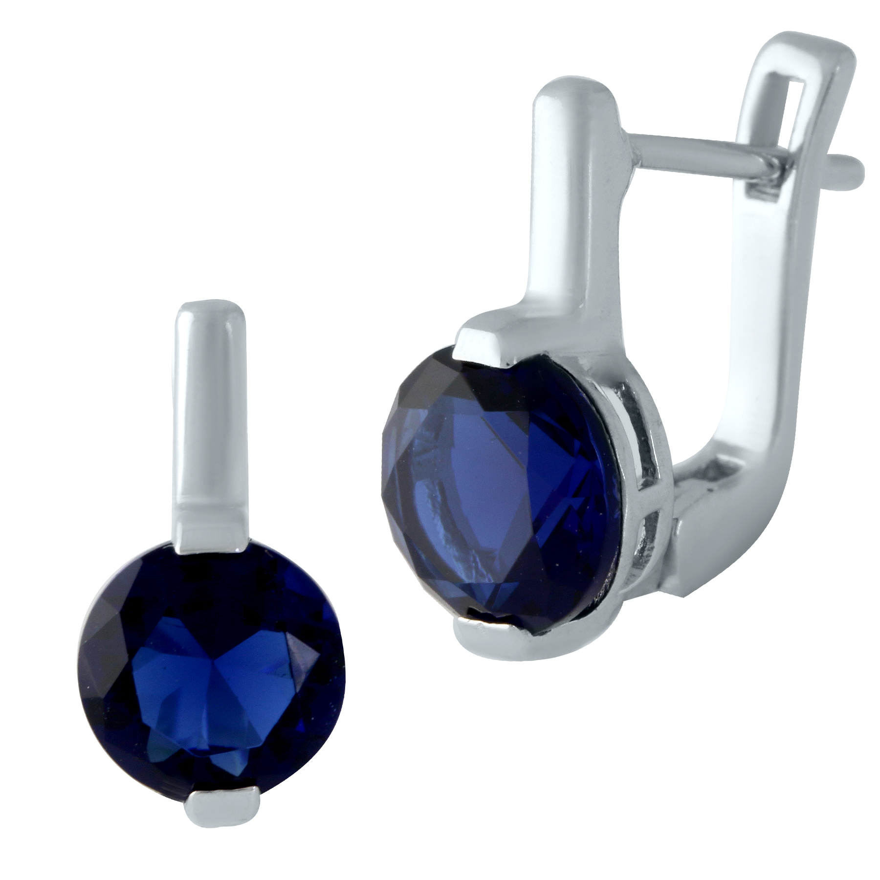 

Серебряные серьги SilverLine с сапфиром nano 2.95ct