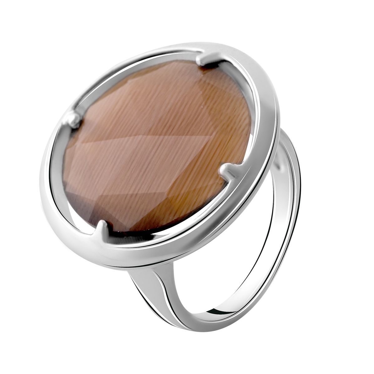 

Серебряное кольцо SilverLine с кошачим глазом 17.5 размер