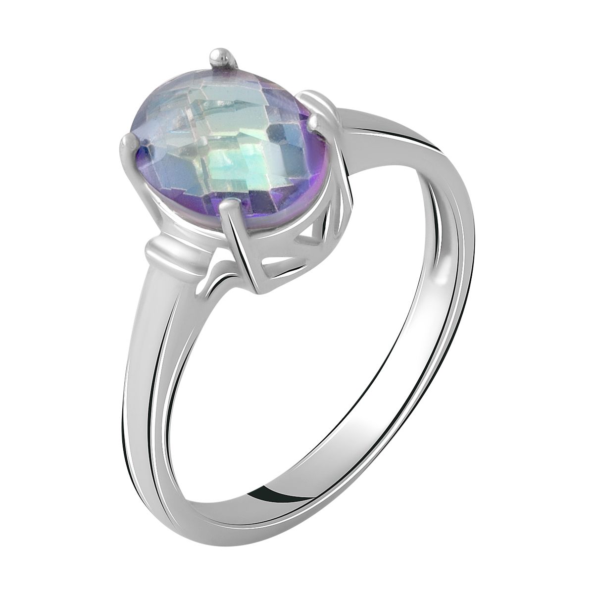 

Серебряное кольцо SilverLine с мистик топазом 1.338ct 18 размер