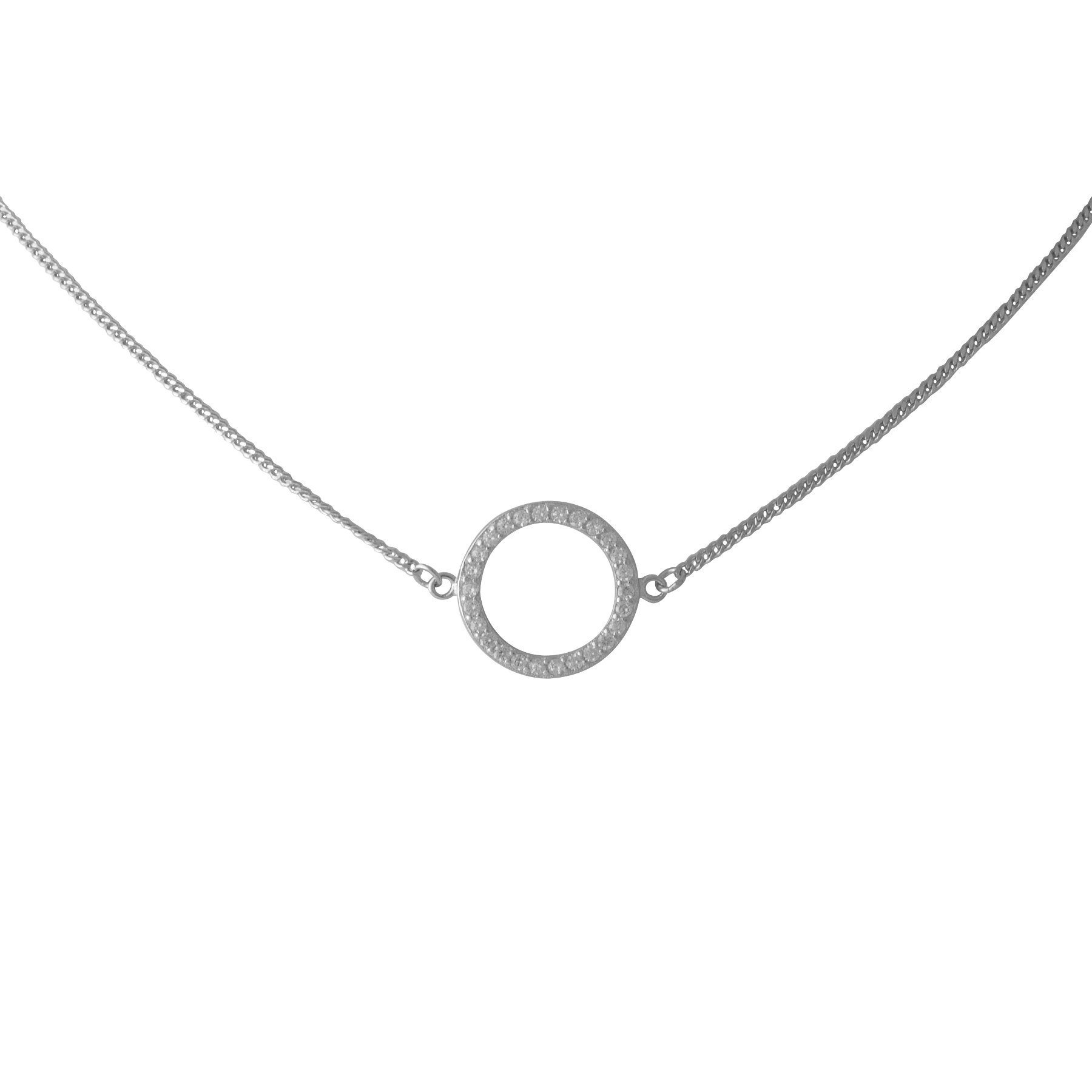 

Серебряное колье SilverLine с фианитами 350400 размер