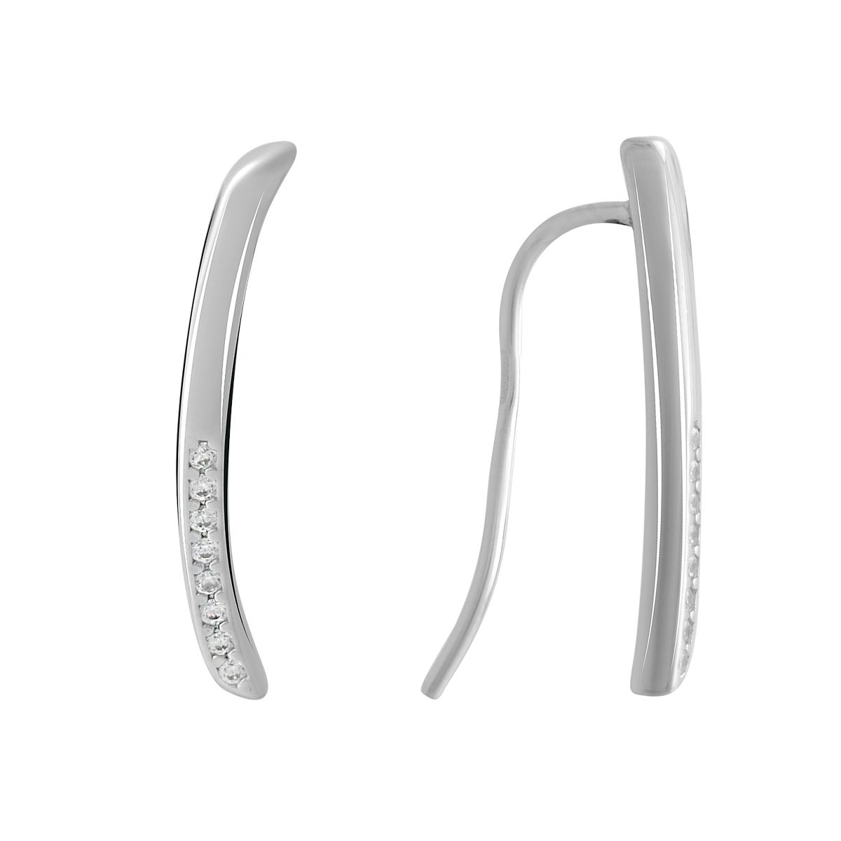 

Серебряные серьги SilverLine с фианитами