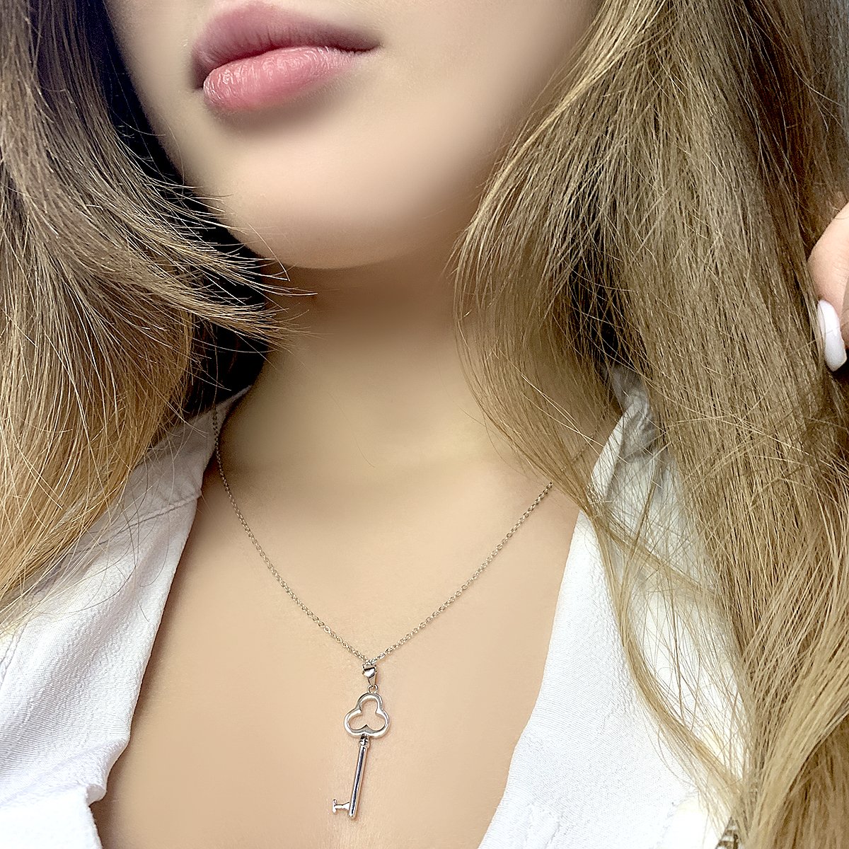 

Серебряное колье SilverLine без камней 500 размер