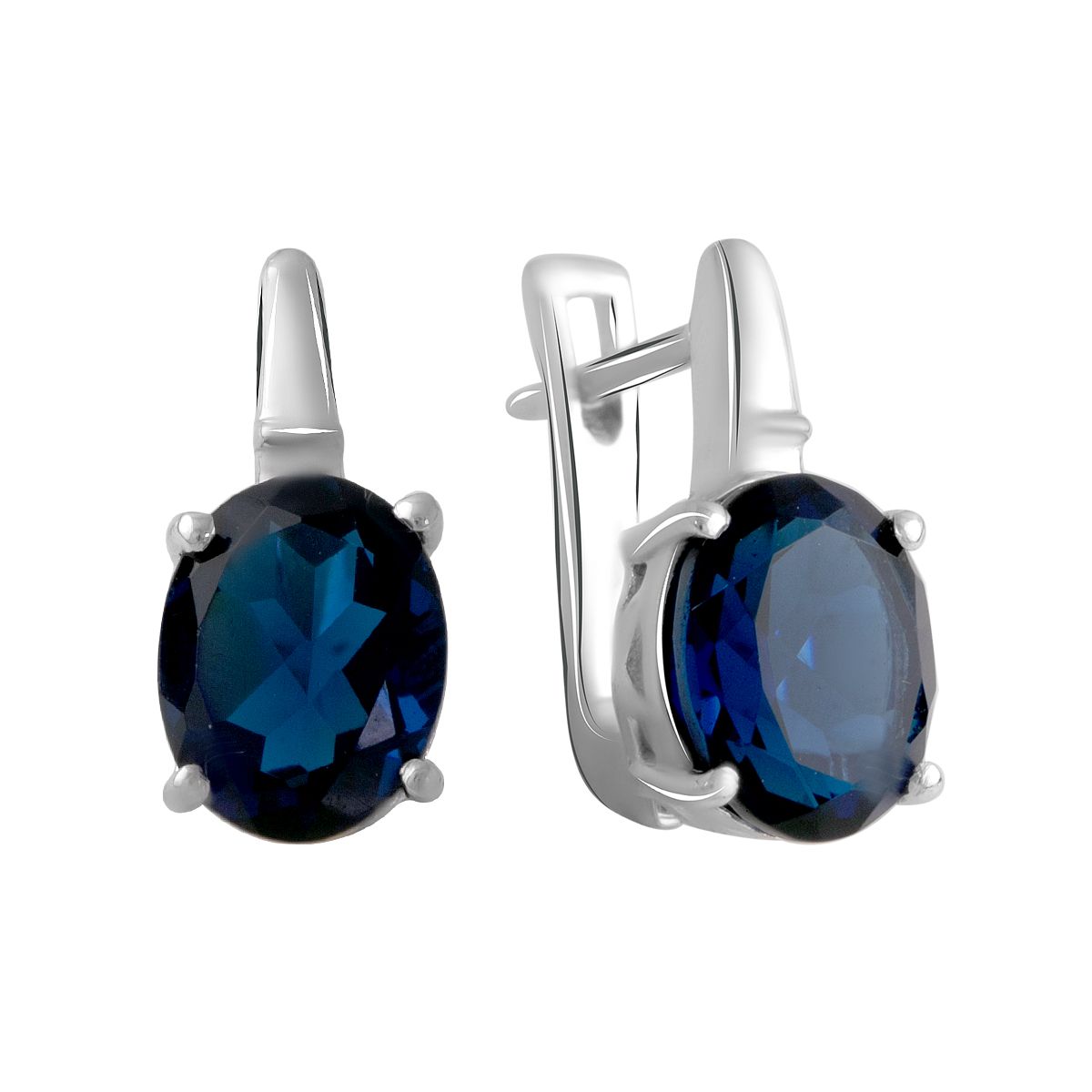 

Серебряные серьги SilverLine с сапфиром nano 3.375ct