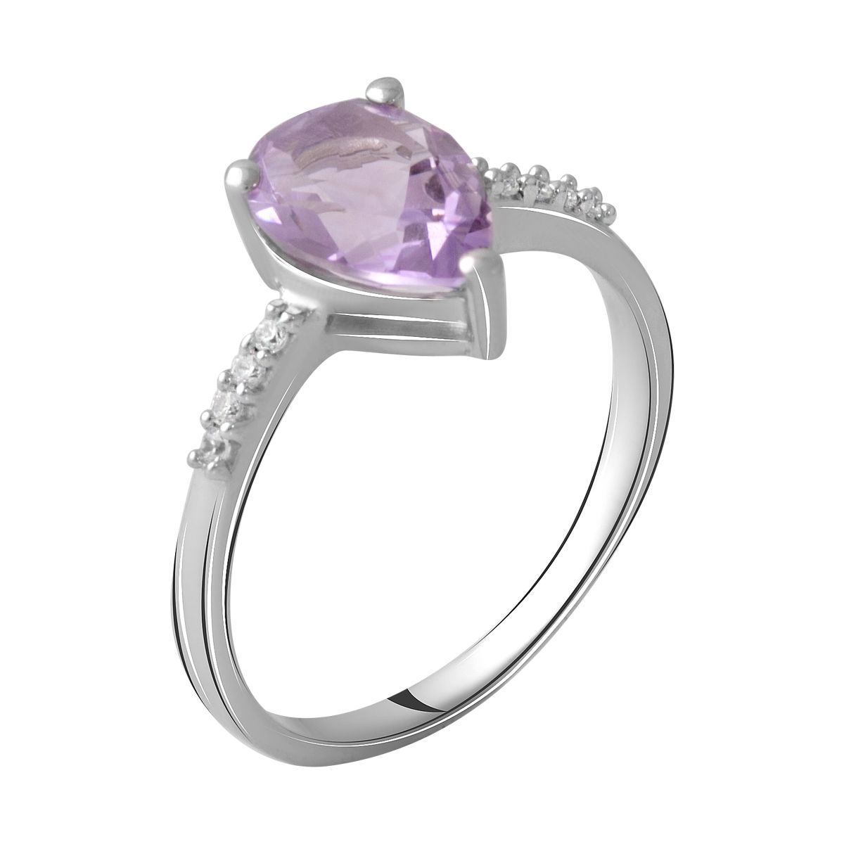 

Серебряное кольцо SilverLine с натуральным аметистом 1.688ct 17.5 размер