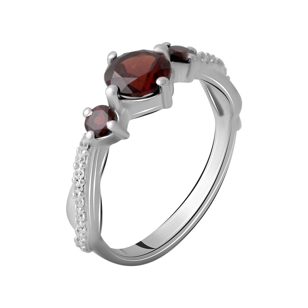 

Серебряное кольцо SilverLine с натуральным гранатом 1.47ct 18 размер