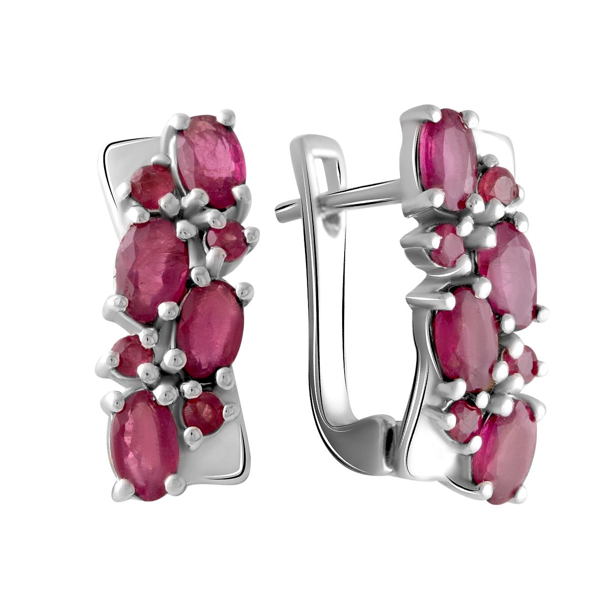 

Серебряные серьги SilverLine с натуральным рубином 1.4ct